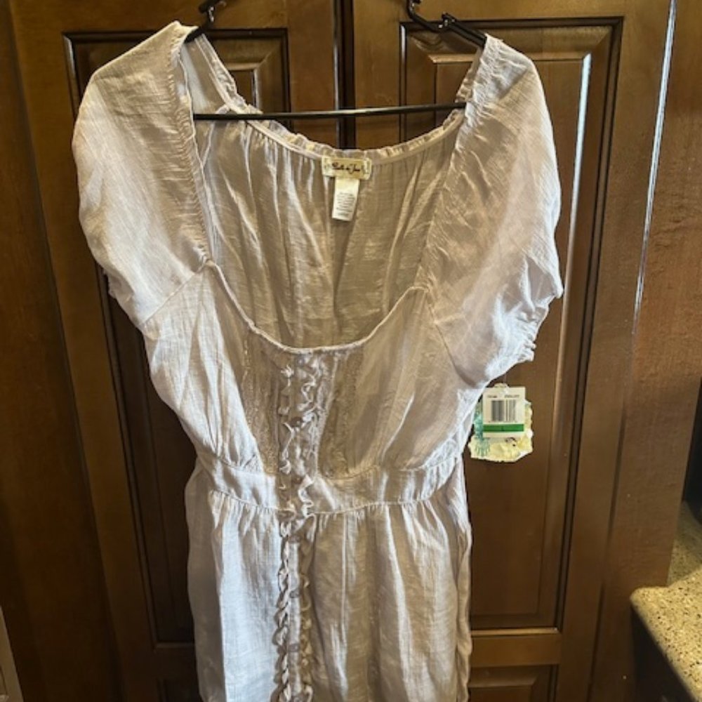 New Women's Light Purple Large Belle du Jour Short Sleeve Blouse
